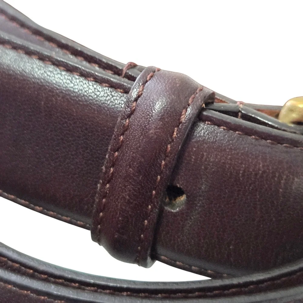Coach Mens Mahogany Brown Leather 36